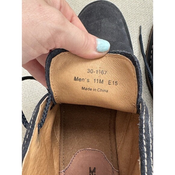 Trask Navy Blue Suede Leather Brady Lace Up Chukka Boot Vibram Sole Men’s 11 - Picture 6 of 11